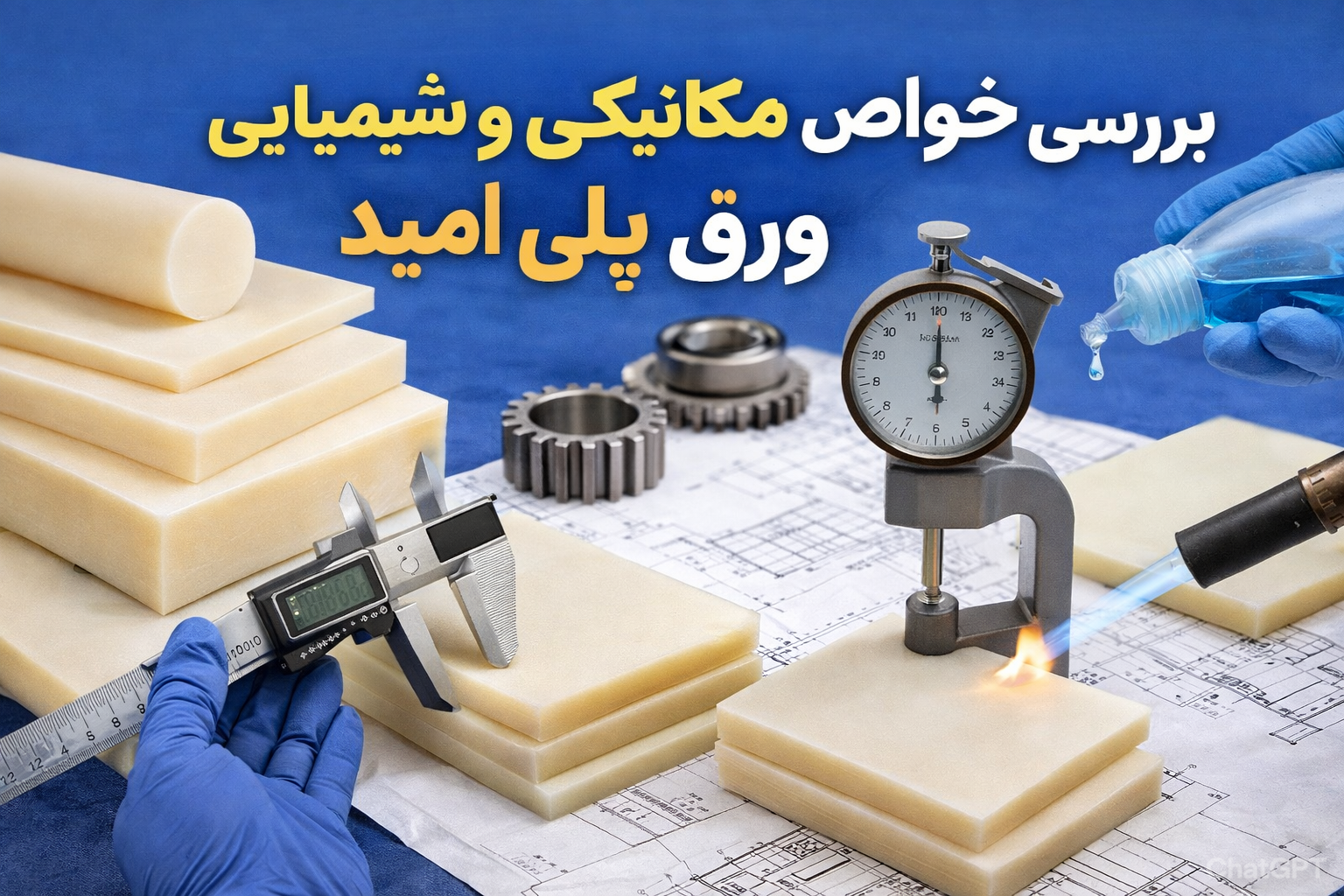 بررسی خواص مکانیکی و شیمیایی ورق پلی امید